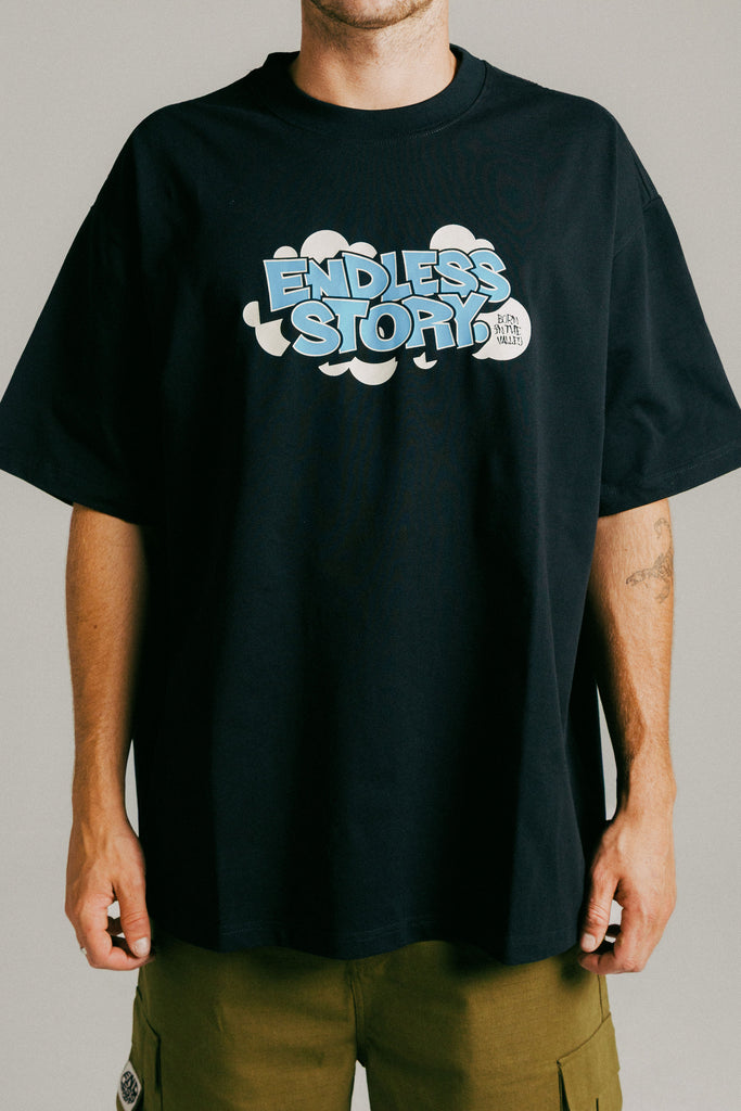 BUBBLE PRINT TEE - BLUE