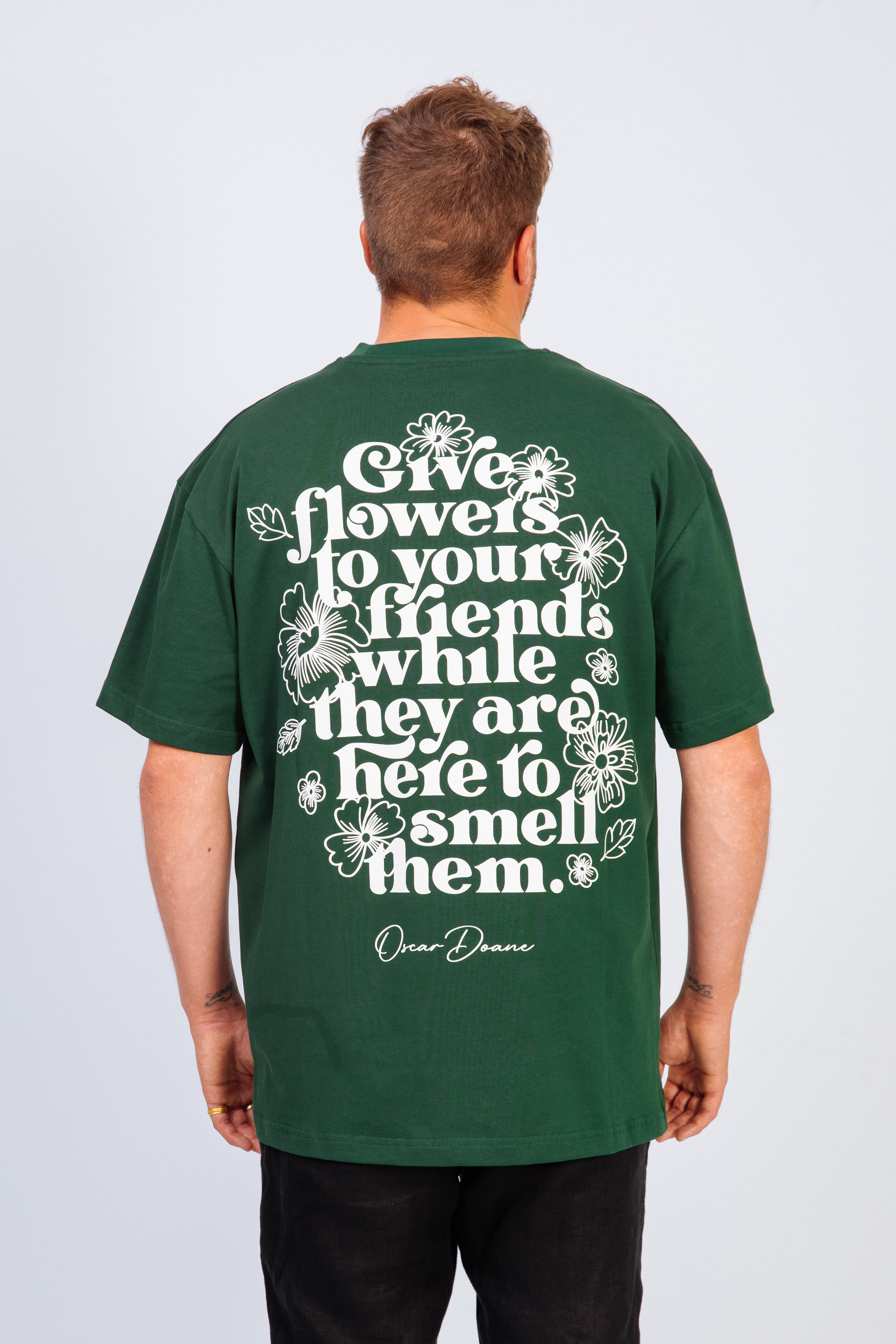 FLOWERS FOR FRIENDS TEE - GARDEN GREEN