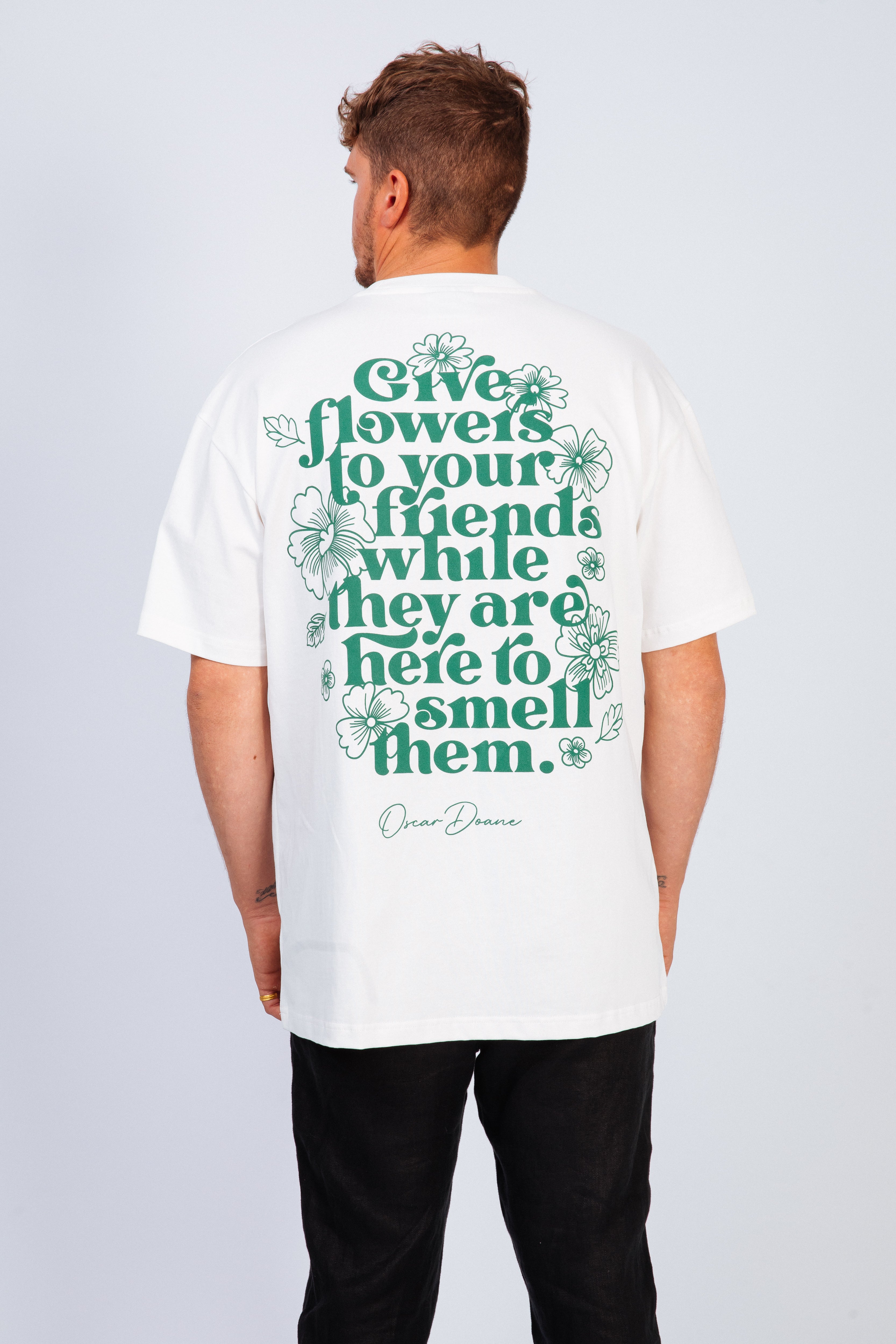 FLOWERS FOR FRIENDS TEE - DAISY WHITE