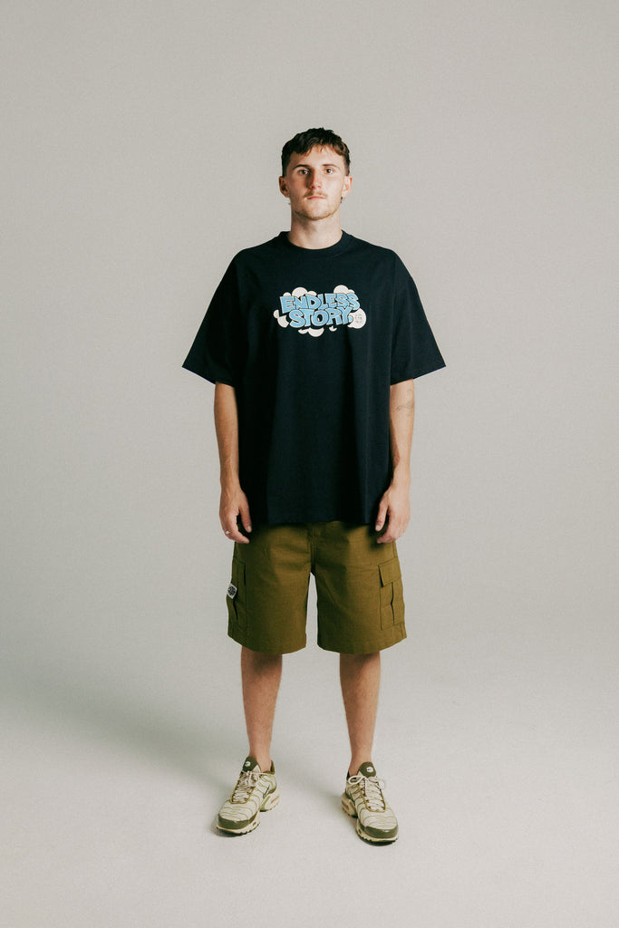 BUBBLE PRINT TEE - BLUE