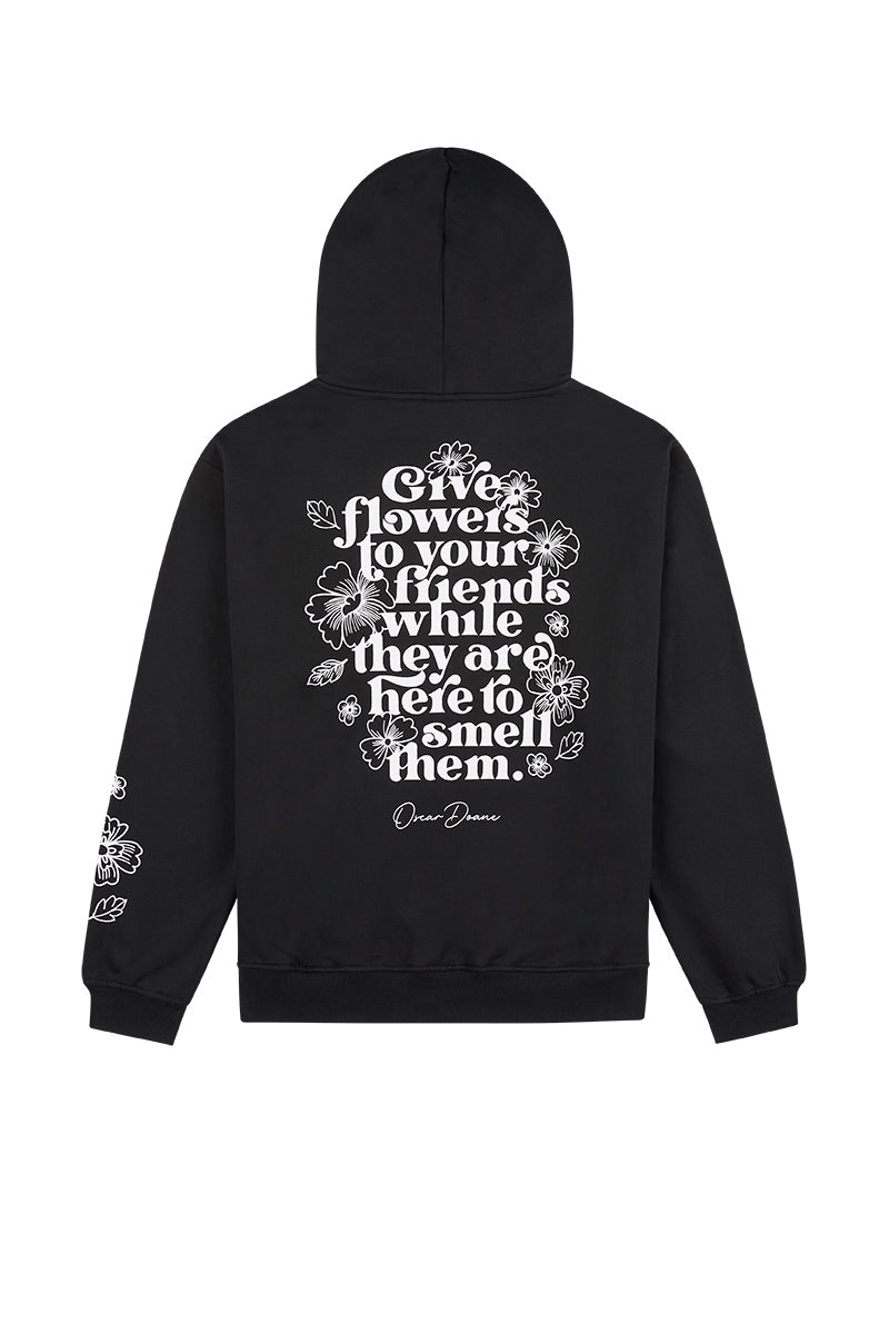 FLOWERS FOR FRIENDS HOOD - BLACK