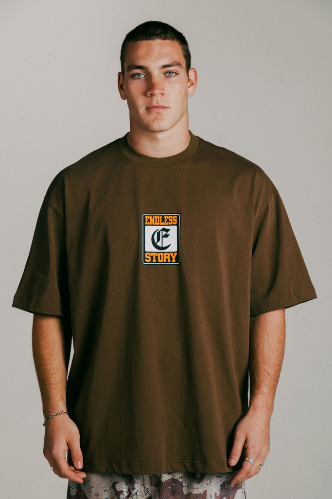 LOCKED IN TEE - BROWN