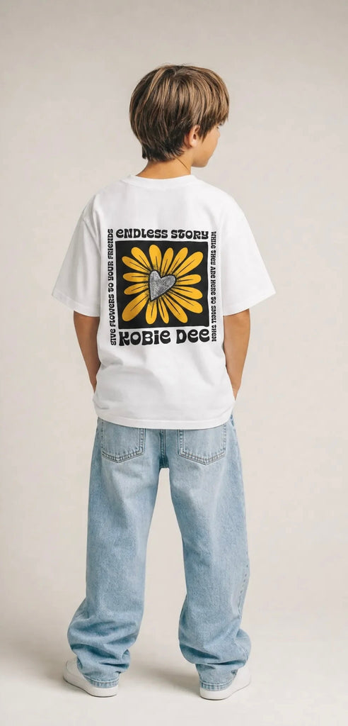 KOBIE DEE x FLOWERS TEE - WHITE (KIDS)