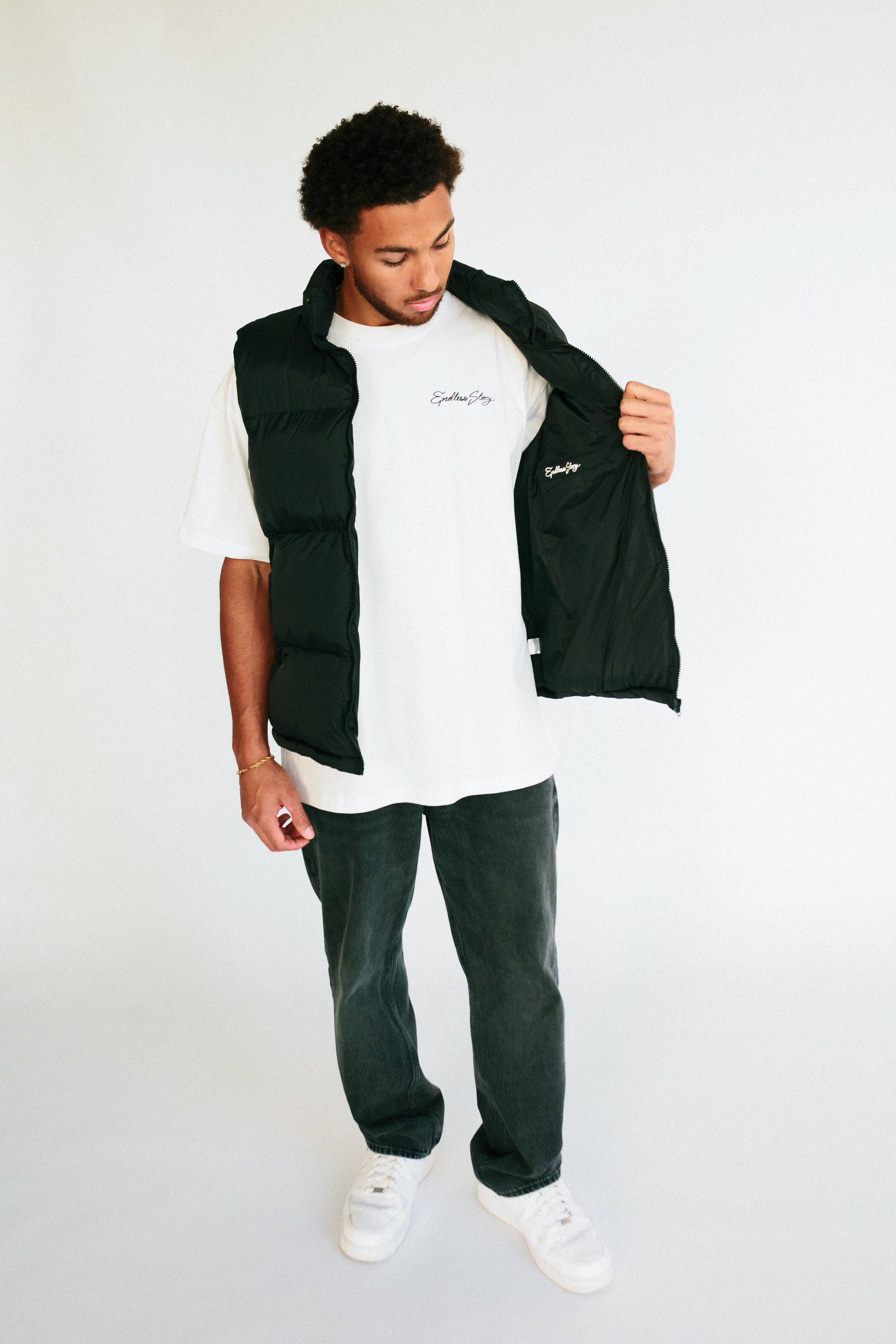 ALL DAY PUFFER VEST - BLACK