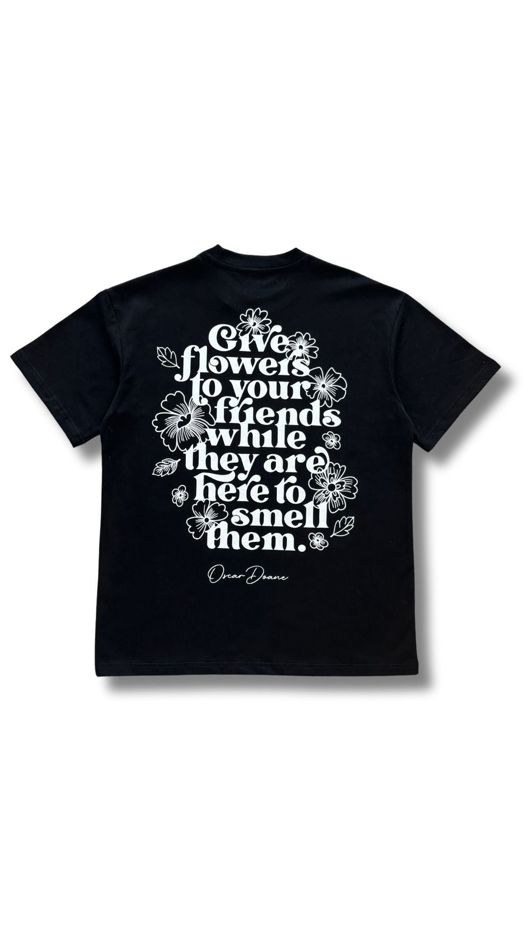 FLOWERS FOR FRIENDS TEE - BLACK