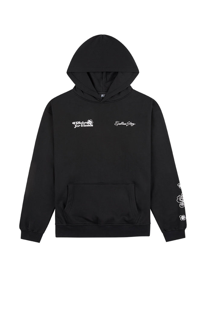 FLOWERS FOR FRIENDS HOOD - BLACK