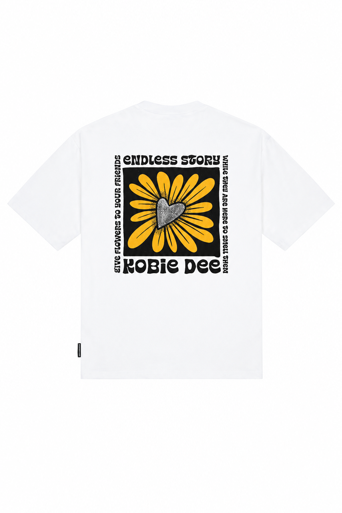 KOBIE DEE x FLOWERS TEE - WHITE (ADULT)