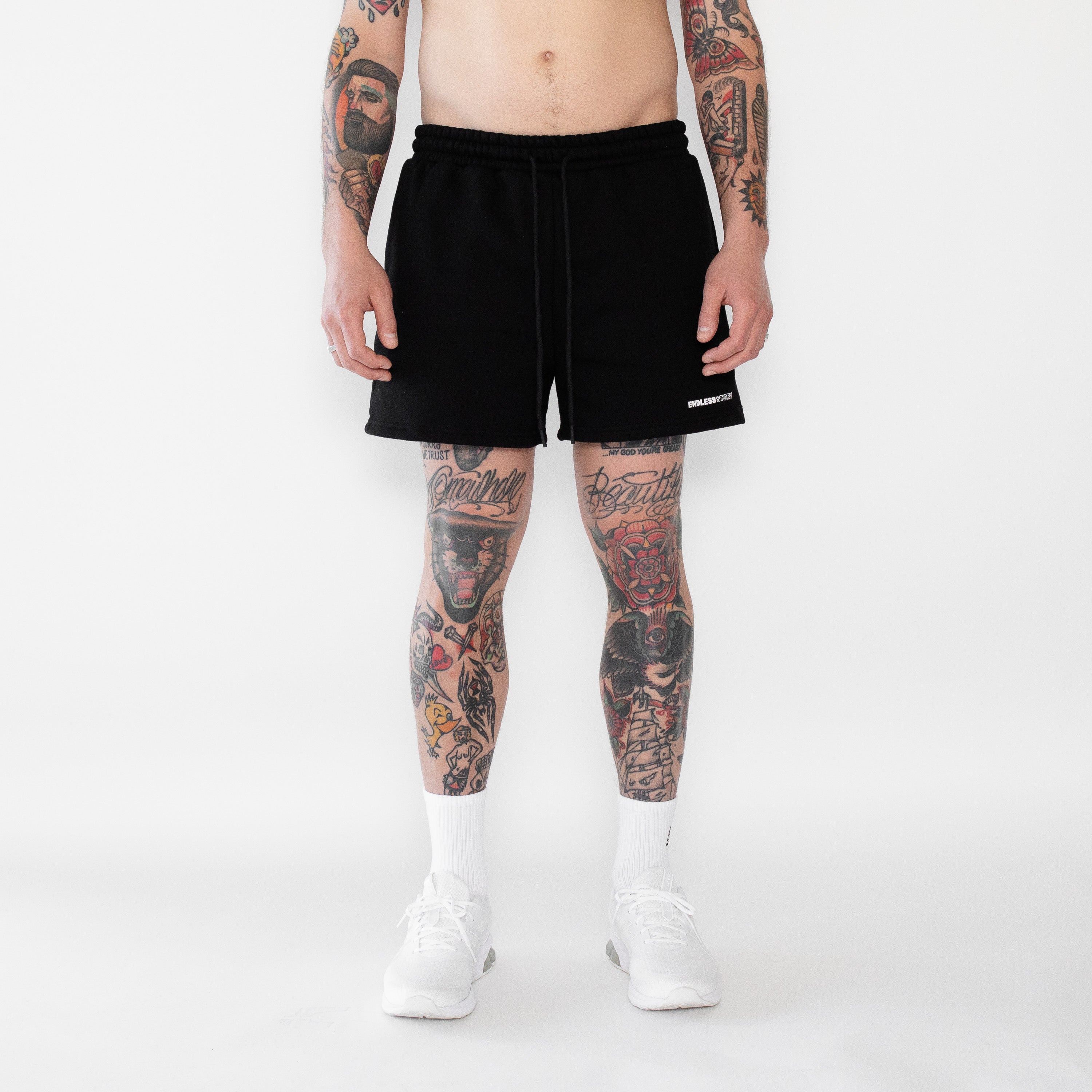 SIGNATURE FLEECE SHORT - BLACK