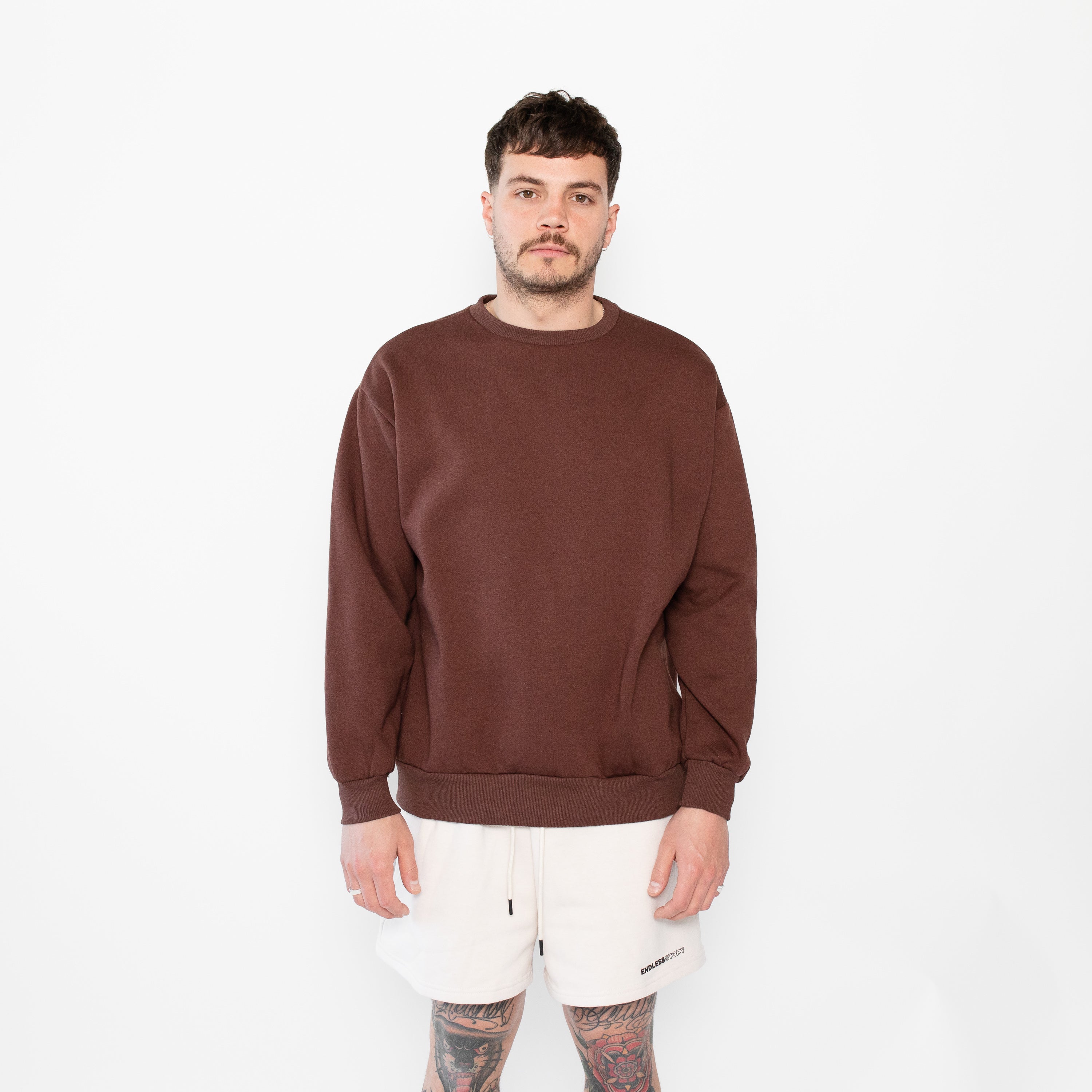 SIGNATURE CREW NECK - BROWN