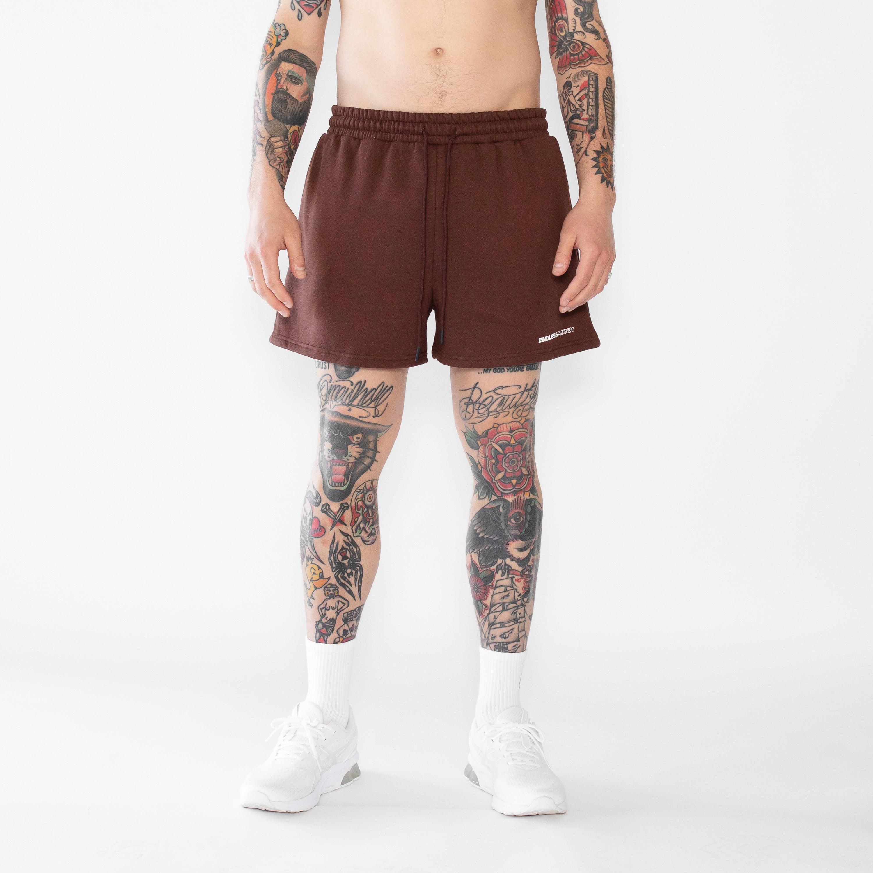 SIGNATURE FLEECE SHORT - BROWN